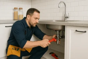 local plumber installing bathroom plumbing in chicagoland home