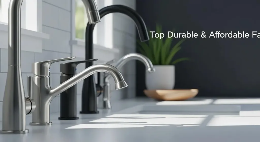 Top durable, budget-friendly kitchen faucets on display