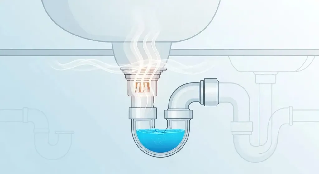 Household plumbing that can cause sewer odors